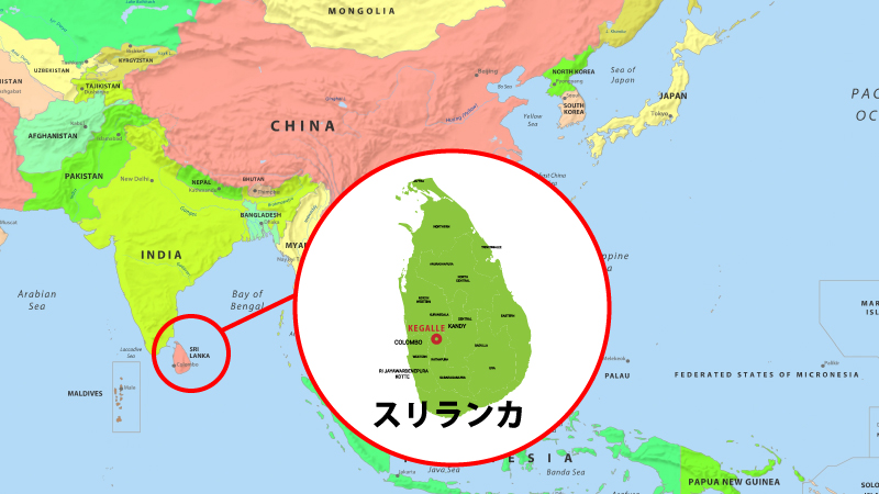 スリランカの地図
