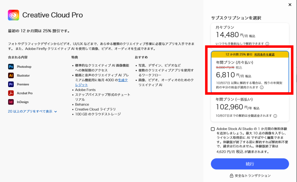 AdobeCCProの価格