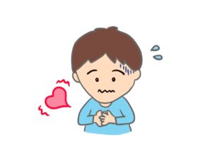 心臓がどきどきする人のイラスト